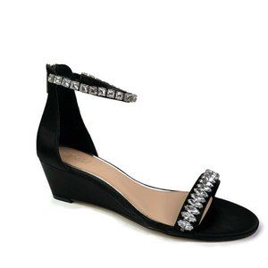 Badgley Mischka Jewel Black Mel Wedge Sandal
